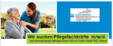 Pflegefachkr&auml;fte auf Minijobbasis gesucht!