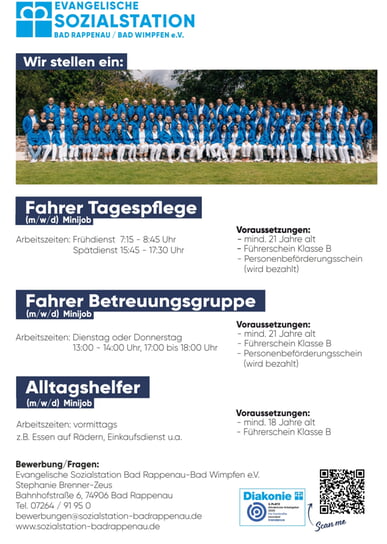 Fahrer Tagespflege/Fahrer Betreuungsgruppe/Alltagshelfer (m/w/d)