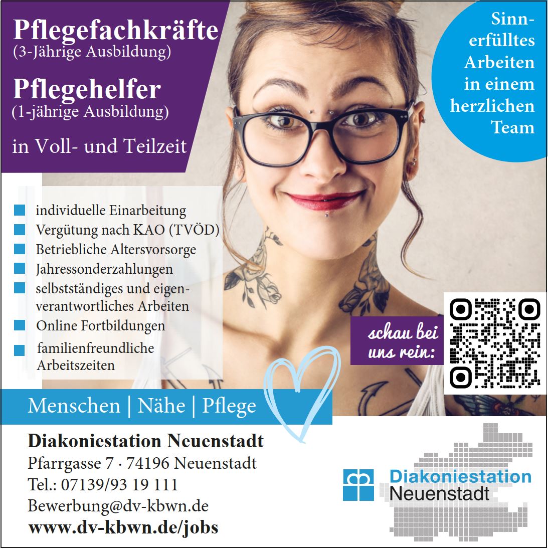 Stellenanzeige Pflegekr&auml;fte Neuenstadt